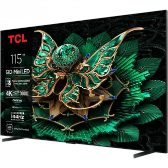 Televizor TCL MiniLed 115C7K, 291 cm, Smart Google TV, 4K Ultra HD, 100Hz, Clasa E (Model 2025)