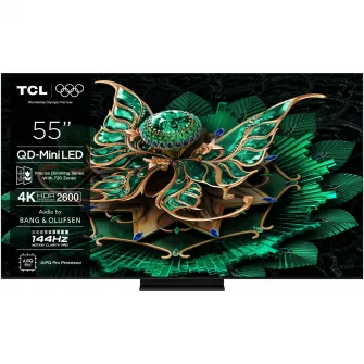 Televizor TCL MiniLed 55C7K, 139 cm, Smart Google TV, 4K Ultra HD, 100Hz, Clasa F (Model 2025)