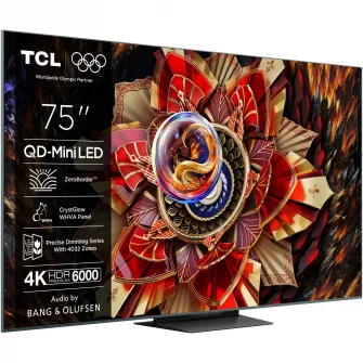 Televizor TCL MiniLed 75C9K, 189 cm, Smart Google TV, 4K Ultra HD, 144Hz, Clasa E (Model 2025)