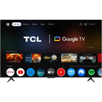 Televizor TCL MiniLed 85C6K, 214 cm, Smart Google TV, 4K Ultra HD, 100Hz, Clasa F (Model 2025)