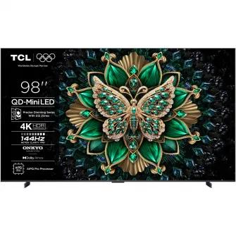 Televizor TCL MiniLed 98C6K, 248 cm, Smart Google TV, 4K Ultra HD, 100Hz, Clasa E (Model 2025)