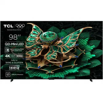 Televizor TCL MiniLed 98C7K, 248 cm, Smart Google TV, 4K Ultra HD, 100Hz, Clasa E (Model 2025)