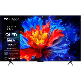 Televizor TCL QLED 65P8K, 164 cm, Smart Google TV, 4K Ultra HD, 100Hz, Clasa F (Model 2025)