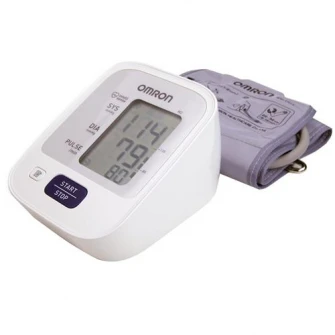 Tensiometru de brat complet automat Omron M2, Tehnologie Intellisense, Aparat validat clinic, Alb/Gri