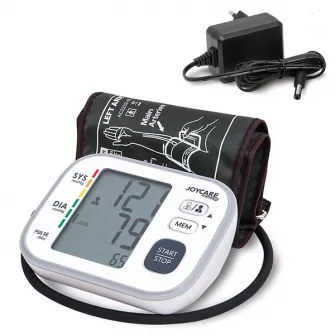 Tensiometru De Brat Joycare De Inalta Precizie Cu Adaptor Si Gentuta, Ecran LCD, 60 Memorii, Manseta 22-32 cm, Presiune 0-299mmHg, Indicarea valorilor masurate in conformitate cu parametrii setati de Organizatia mondiala a sanatatii (WHO)