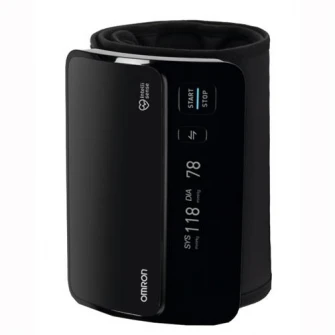 Tensiometru de brat Omron EVOLV, All -In-One, Bluetooth, Oled Display, 22-42cm, App, Negru, HEM-7600T-E