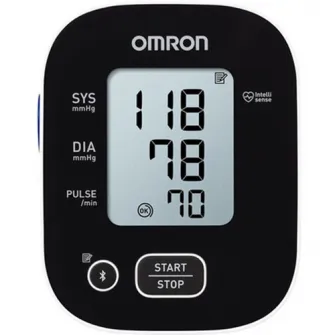 Tensiometru electronic de brat Omron M300 Intelli IT, Bluetooth, 0-299mmHg, 40-180 bp, Alb+Adaptor