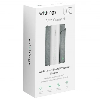 Tensiometru Withings BMP Connect WPM05-all-Inter, Sincronizare WiFi si Bluetooth, Afisaj Led, Sistolic si diastolic