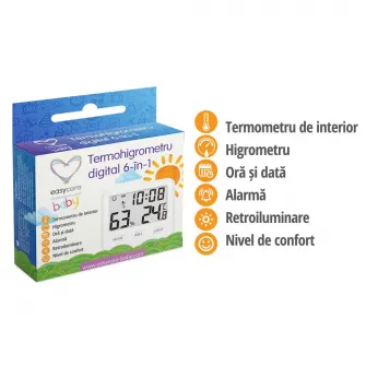Termohigrometru digital 6in1, Easycare Baby