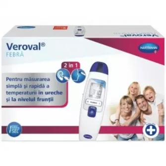 Termometru 2 in 1 cu infrarosu pentru ureche si frunte Veroval, Hartmann