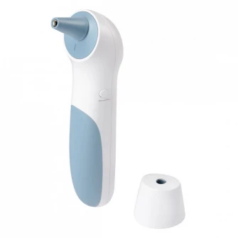 Termometru cu infrarosu pentru ureche si frunte Beaba Thermospeed, Albastru/Alb