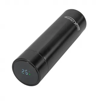 Termos Art of dining by Heinner cu indicator LED pentru temperatura, inox, 450 ml, negru