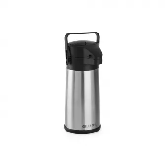 Termos cu pompa Hendi, otel inoxidabil/polipropilena, 2,2 l, Ø15x34 cm