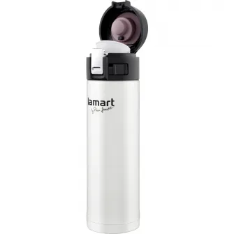 Termos Lamart Branche, 420 ml, 23.3 x 6.4 cm, alb