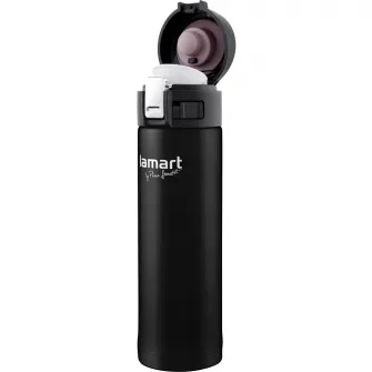 Termos Lamart Branche, 420 ml, 23.3 x 6.4 cm, negru