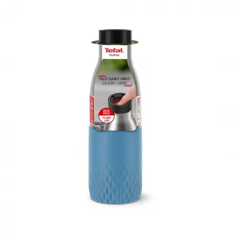 Termos Tefal BluDrop, capacitate 0.5 L, 100% sigur impotriva scurgerilor, albastru