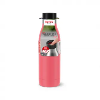 Termos Tefal BluDrop, capacitate 0.5 L, 100% sigur impotriva scurgerilor, roz