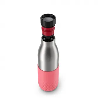 Termos Tefal BluDrop, capacitate 0.5 L, 100% sigur impotriva scurgerilor, roz-argintiu