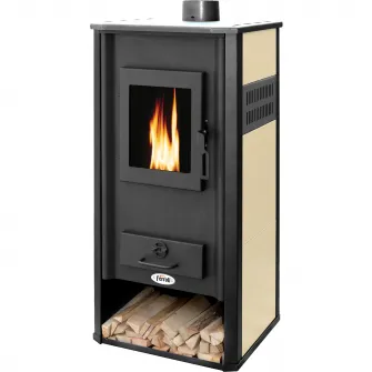 Termosemineu pe lemne, brichete si carbune Ferroli Mirano H, 22 kW, 2.8 kg/h, 49x46x105 cm