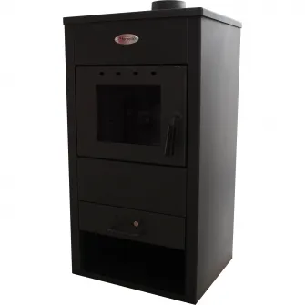 Termosemineu pe lemne, brichete si carbune Fornello B2E, 14 kW, 46x45x91 cm