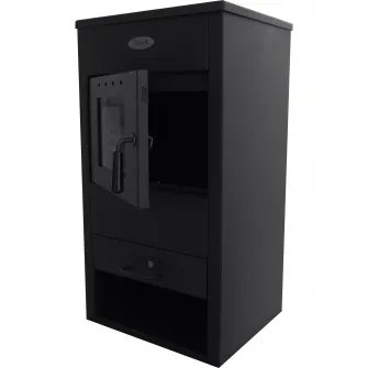Termosemineu pe lemne, brichete si carbune Fornello B2E, 14 kW, 46x45x91 cm