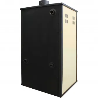 Termosemineu pe lemne, brichete si carbune Fornello MILANO E, 24 KW, cuptor de incalzit mancarea, Ivory, 580x560x1060 mm