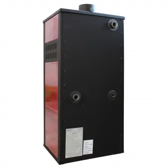 Termosemineu pe lemne, brichete si carbune Fornello Roma E, Bordeaux, 22 kW, 49x45x103 cm