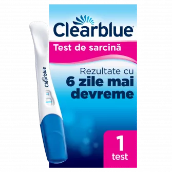 Test de sarcina Clearblue Ultra-timpuriu (10 mUI), rezultate cu 6 zile mai devreme, 1 test