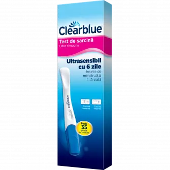 Test de sarcina Clearblue Ultra-timpuriu (10 mUI), rezultate cu 6 zile mai devreme, 1 test