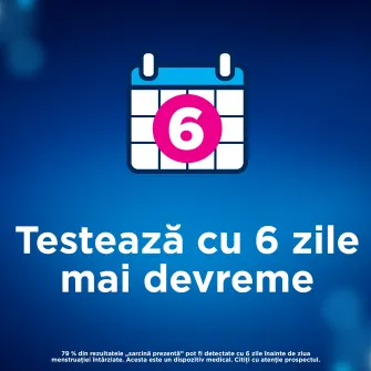 Test de sarcina Clearblue Ultra-timpuriu (10 mUI), rezultate cu 6 zile mai devreme, 1 test