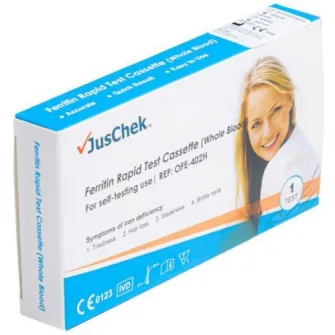 Test rapid Feritina (sange integral), autotestare Juschek, DDS Diagnostic, 1 test/kit
