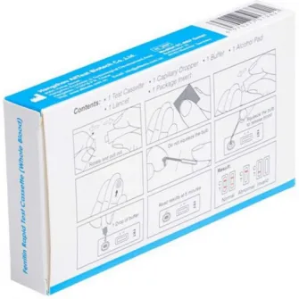 Test rapid Feritina (sange integral), autotestare Juschek, DDS Diagnostic, 1 test/kit