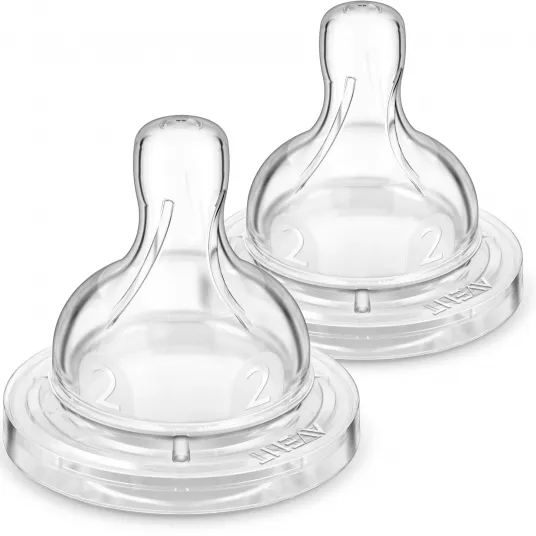 Tetina Anti-colici Philips Avent SCY762/02, +1 luni, debit 2, fara BPA, 2 bucati