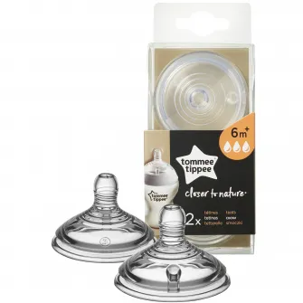 Tetina Tommee Tippee cu Flux Rapid, 2 buc