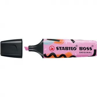Textmarker Stabilo Boss Original by Ju Schnee, 4 culori / blister, hint of mint, cloudy blue, frozen fuchsia, pale orange