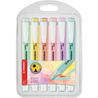 Textmarker Stabilo Swing Cool Pastel 6 culori/set