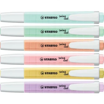 Textmarker Stabilo Swing Cool Pastel 6 culori/set