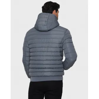 Threadbare, Geaca matlasata cu buzunar cu clapa Bescot 2231, Gri carbune, 2XL