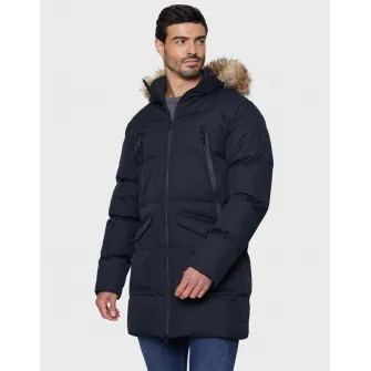 Threadbare, Geaca midi cu gluga Renfield 8035, Albastru marin, 2XL