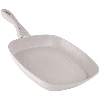 Tigaie grill aluminiu + capac, inductie, 28 x 4 cm, Mozaik
