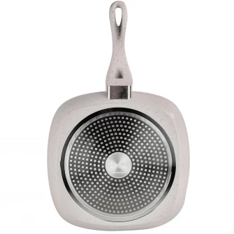 Tigaie grill aluminiu + capac, inductie, 28 x 4 cm, Mozaik