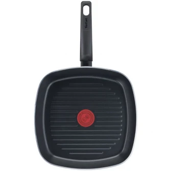 Tigaie grill Tefal Simple Cook, Thermo-Signal, invelis antiaderent din titan, 26X26 cm