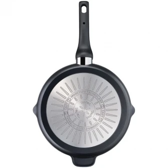 Tigaie grill Tefal Unlimited, Thermo-Signal, Thermo-Fusion, invelis antiaderent din titan, 26 cm