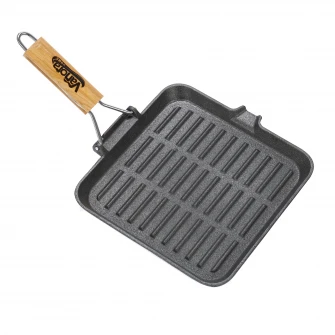 Tigaie grill Vanora Home, fonta, 23 x 2 cm