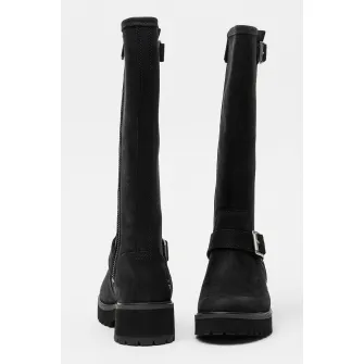 Timberland, Cizme lungi pana la genunchi din piele nabuc Carnaby, Negru stins, 6