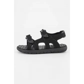 Timberland, Sandale cu inchidere velcro si decupaje Perkins Row 2, Negru, 24 EU