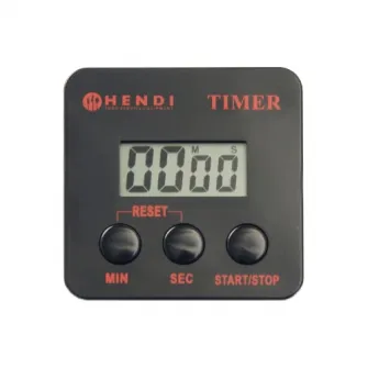 Timer digital bucatarie Hendi, cu clip magnetic, plastic ABS, 6,7x6,7 cm