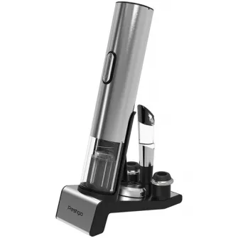 Tirbuson electric automat Prestigio Garda PWO105SL, autonomie 50 de sticle, baterie NiMh, accesoriu taiere folie, dop pastrare, aerator