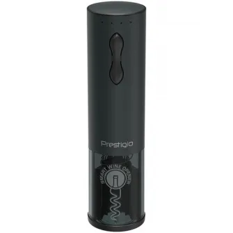 Tirbuson electric Prestigio Bolsena PWO101BK, autonomie 80 de sticle, baterie Li, accesoriu taiere folie, dop pastrare, aerator