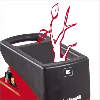 Tocator crengi si resturi vegetale electric Einhell GC-RS 2540, 2000 W, 230 V, 40 mm diametru taiere + 1 sac colector,roti transport